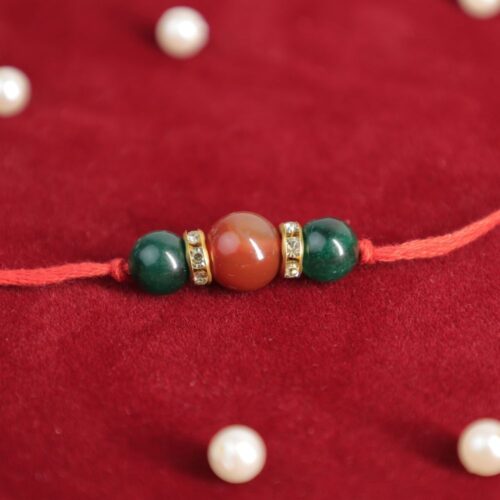 Jade & Carnelian Rakhi