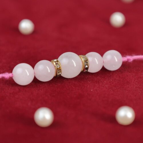 Rose Quartz Healing Rakhi
