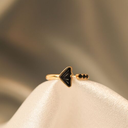 Black Onyx - Butterfly Ring