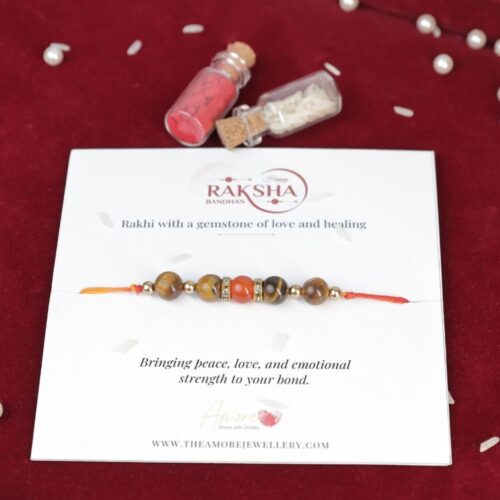 Carnelian & Tiger’s Eye Rakhi