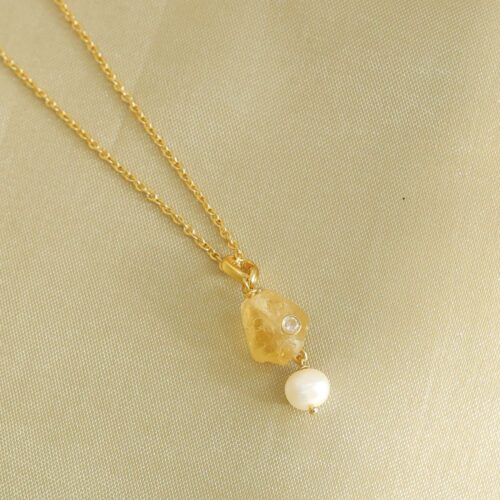 Raw Citrine Pendant