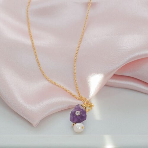 Raw Amethyst Pendant