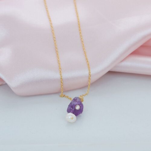 Raw Amethyst Pendant