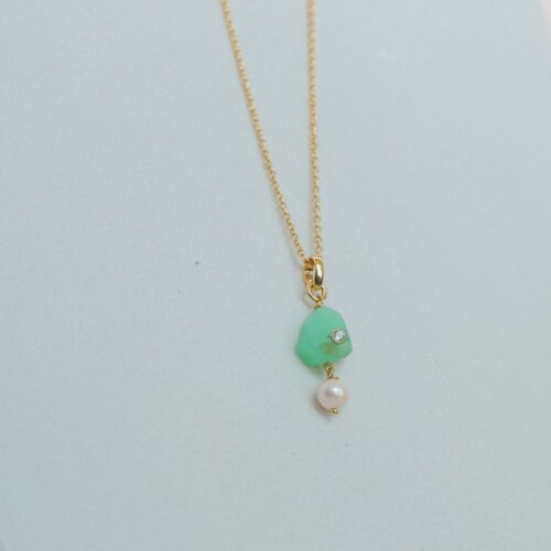 Raw Chrysoprase Pendant