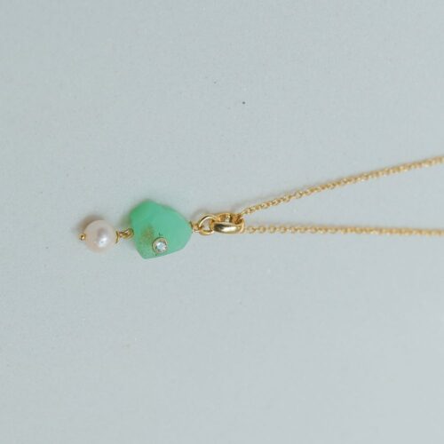 Raw Chrysoprase Pendant