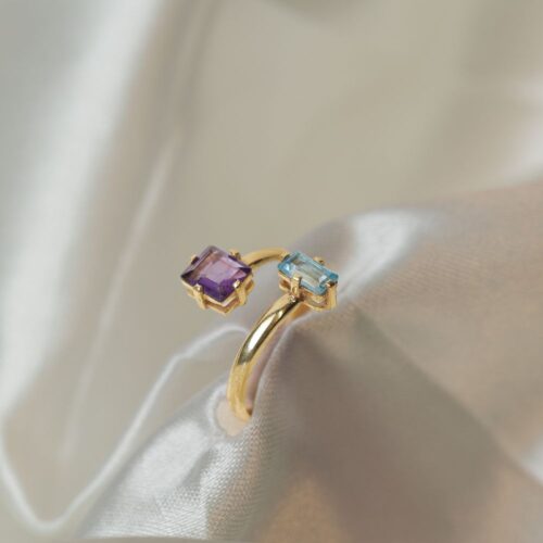 Amethyst & Blue Topaz Combination