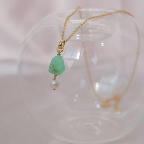 Raw Chrysoprase Pendant