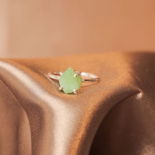 Raw Chrysoprase Ring