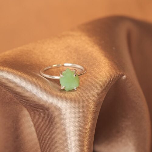 Raw Chrysoprase Ring