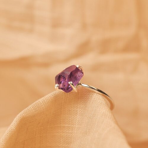 Raw Amethyst Ring