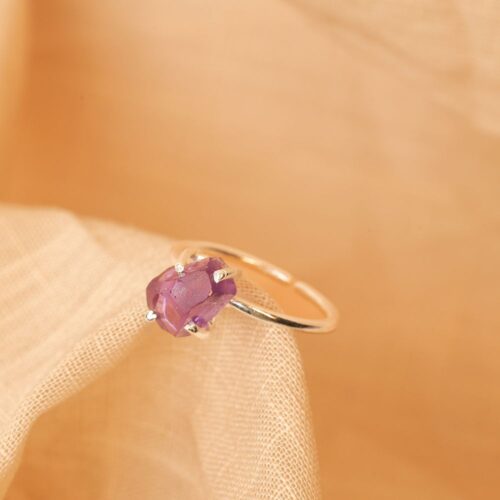 Raw Amethyst Ring