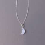 Halfmoon Rainbow moonstone Pendant