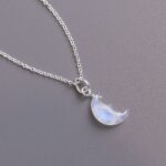 Halfmoon Rainbow moonstone Pendant