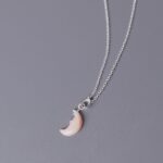 Half moon Pink Opal Pendant