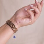 Evil Eye lapiz, white agat, black onyx Watch charm