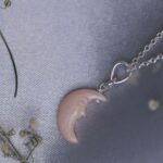 Half moon Pink Opal Pendant