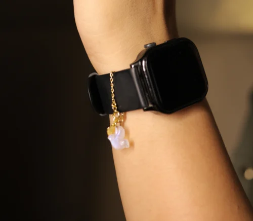 Rainbow moonstone Bird Watch charm