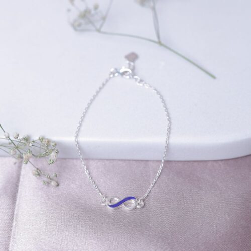 Blue Onyx Infinity Bracelet