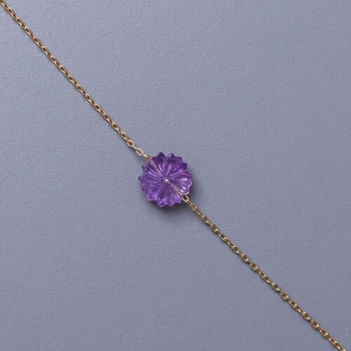 Amethyst Flower bracelet