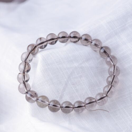 Smoky Quartz Beads Bracelet (Grey)