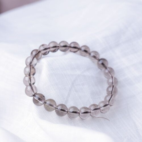 Smoky Quartz Beads Bracelet (Grey)