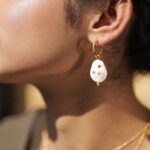 Organic Shape Earring - Multi Colour Stones