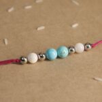 Turquoise & Pearl Rakhi
