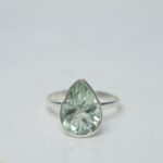 Green Amethyst Silver Ring