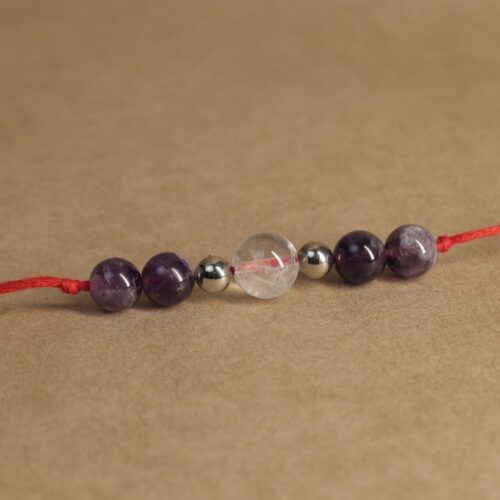 Amethyst & Clear Quartz Rakhi