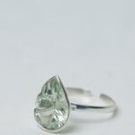 Green Amethyst Silver Ring