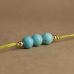 Turquoise Rakhi (Triple Bead)