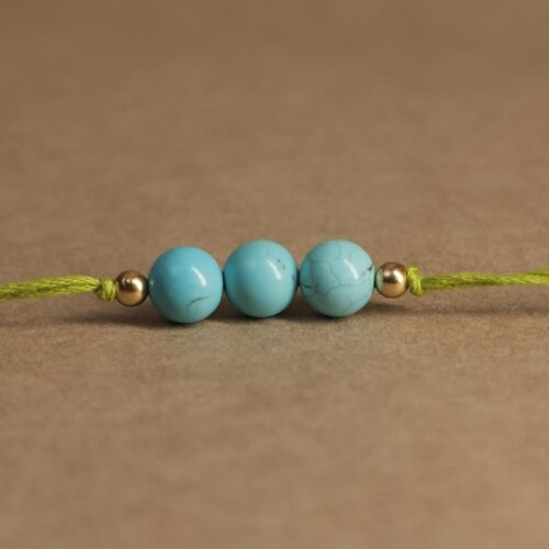 Turquoise Rakhi (Triple Bead)