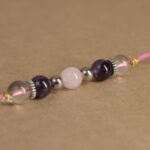 Amethyst, Rose Quartz & Clear Quartz Rakhi