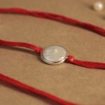 Raw Pearl Silver Rakhi