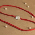 Raw Pearl Silver Rakhi