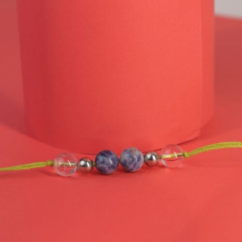 Sodalite & Clear Quartz Rakhi